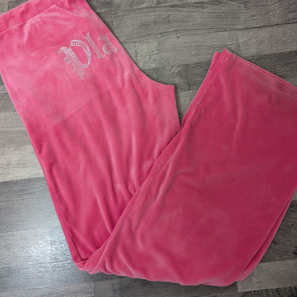 PlayBoy Velour Women's Flare SweatPants XL - Picture 6 of 9